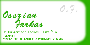 osszian farkas business card